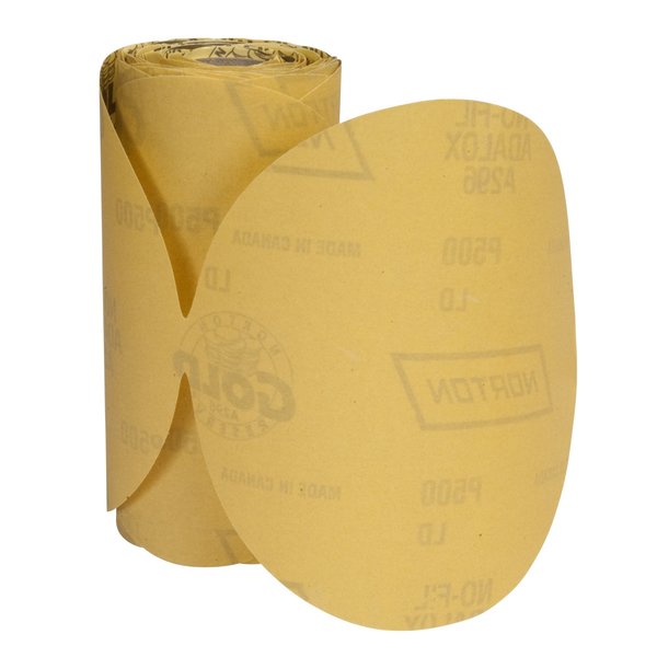 Norton Co Stckt Gold Paper Disc 100/Roll 6" 150 Gr NR83818